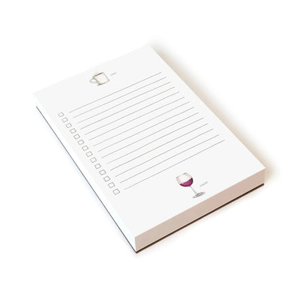 Notepad - Start (Coffee) & Finish (Wine)