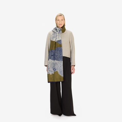 Scarf Etole 80 - Chouette - Khaki