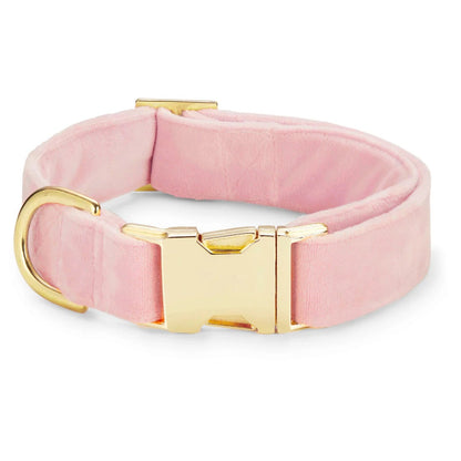 TFD Blush Pink Velvet Pet Collar -