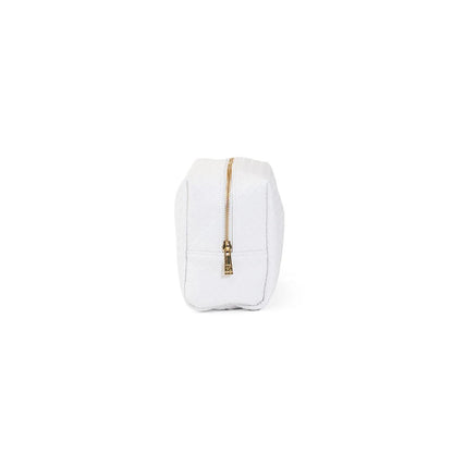 Luxe Everyday Cosmetics Bag - Woven Blanc