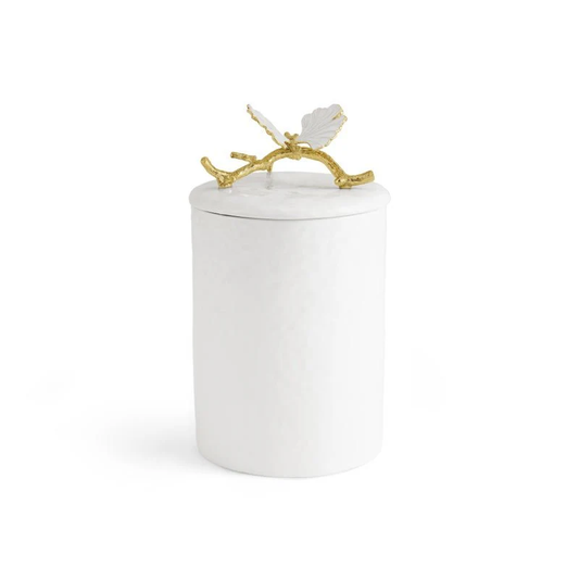 MAR Butterfly Ginkgo Gold Porcelain Canister - Small