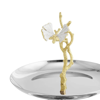 Butterfly Ginkgo Gold - Two Tier Etagere