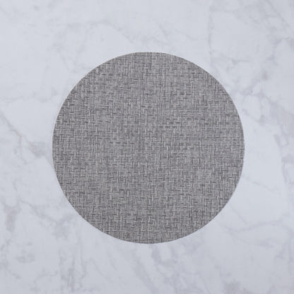 Vida - Indoor/Outdoor Woven Round Placemat - Charcoal - Set of 4