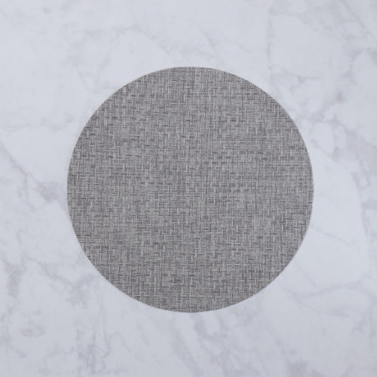 Vida - Indoor/Outdoor Woven Round Placemat - Charcoal - Set of 4