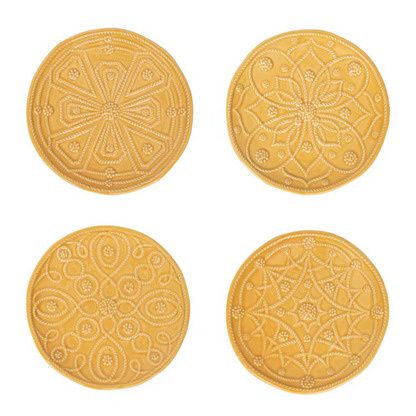 Jardins du Monde - Daffodil - Cocktail Plates - Assorted Set of 4