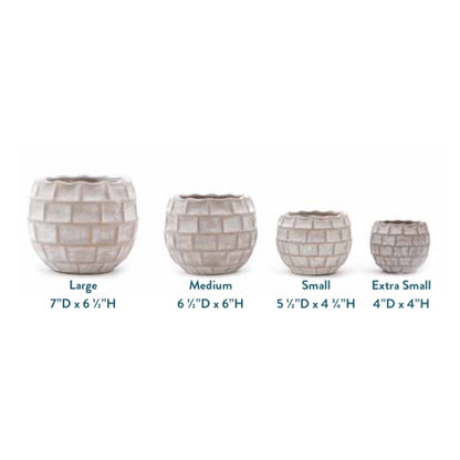 Stone Wash Geometric Pot - Small