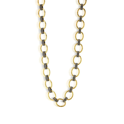 CDW N Cleopatra - Grande Link Necklace in Gold/Midnight
