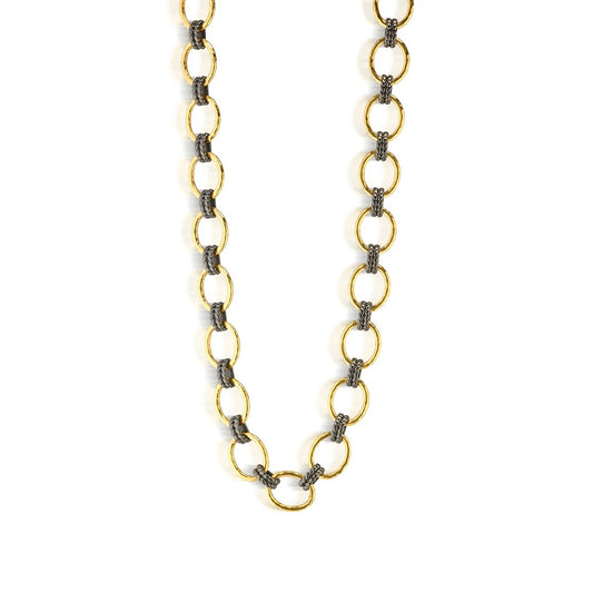CDW N Cleopatra - Grande Link Necklace in Gold/Midnight