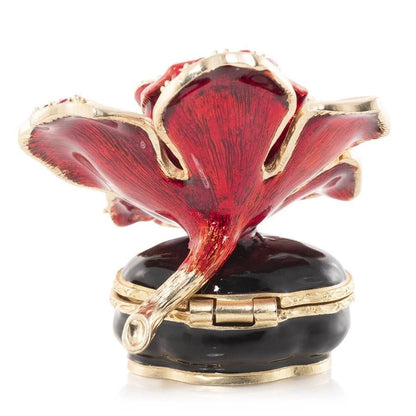 Enameled Rosalie Night Bloom Rose Box 2"