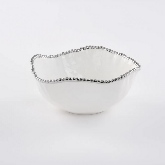 PPB Silver Salerno - Large Round Salad Bowl (1721W)