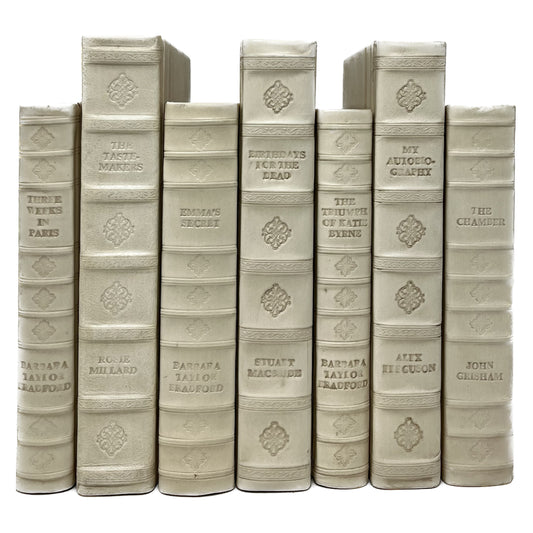 E.L English Fine Leatherbound Book - Lightest Leather - Buff