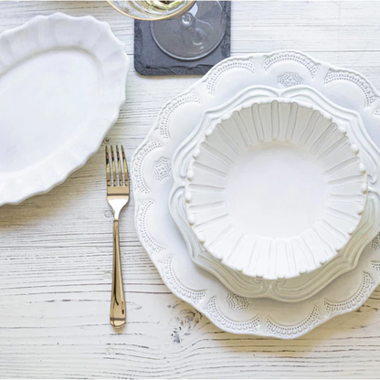 Incanto - White - Baroque Salad Plate 8.75"