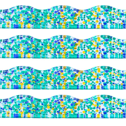 MFM Mahjong Rack Pusher - Confetti - Wavy Green
