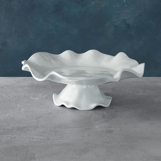 Vida - Havana - Pedestal Cake Plate in White