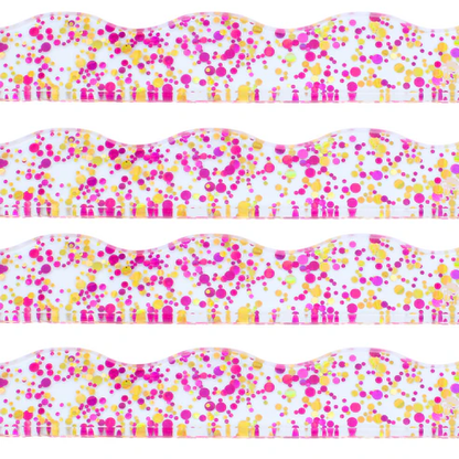 MFM Mahjong Rack Pusher - Confetti - Wavy Pink