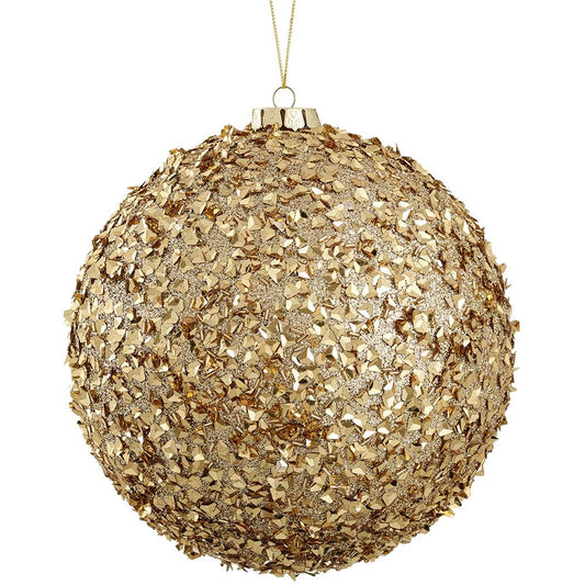 ASF 8" Glitter/Beaded Ball Ornament