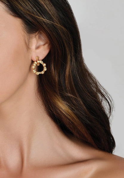Bamboo - Double Hoop Earrings