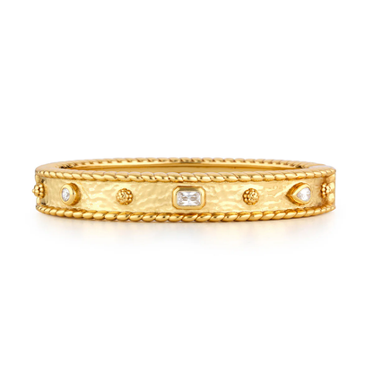 Berry - Hinged Bangle in Clear CZ