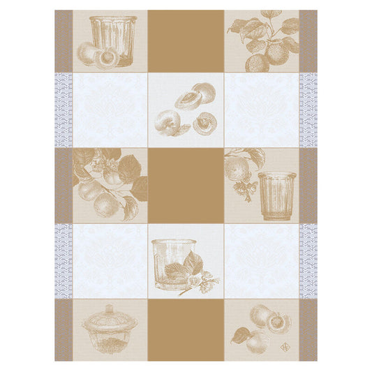 LJF Confitures Carreaux Tea Towel - Beige - 24 x 31