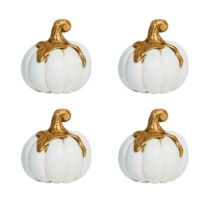 Forest Walk - Pumpkin Place Card Holder - Gold - Set of 4