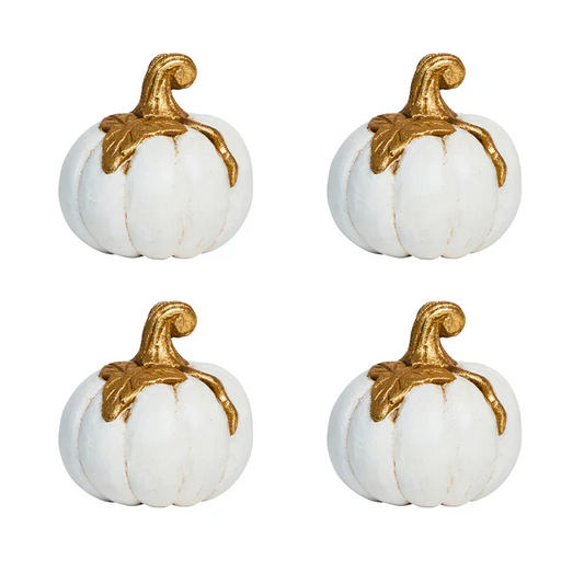 Forest Walk - Pumpkin Place Card Holder - Gold - Set of 4