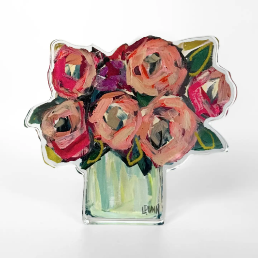 Blush & Blue Floral Block - Large