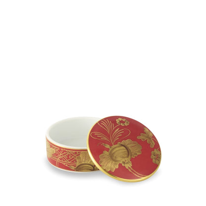 Tesori Collection - Rubrum - Small Round Trinket Box 3.2"