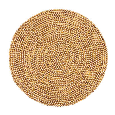Gold Beaded Design Placemat 15"