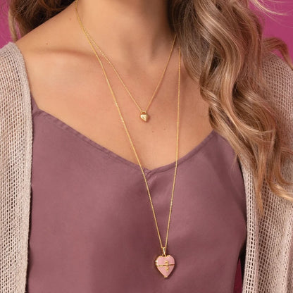 SPT N Classic Open Heart Locket Necklace