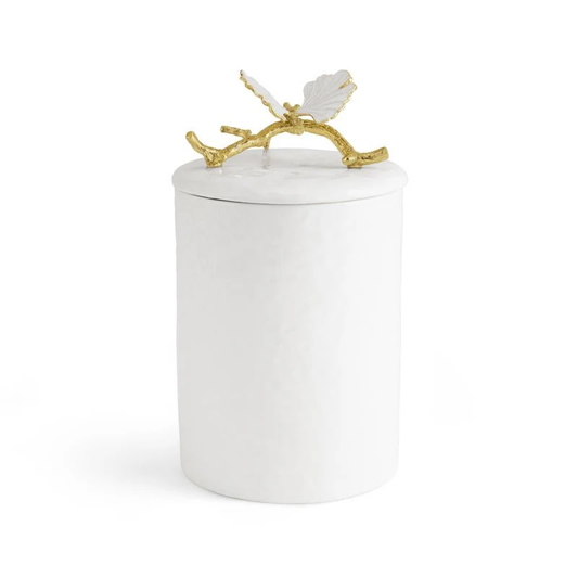 MAR Butterfly Ginkgo Gold Porcelain Canister - Medium
