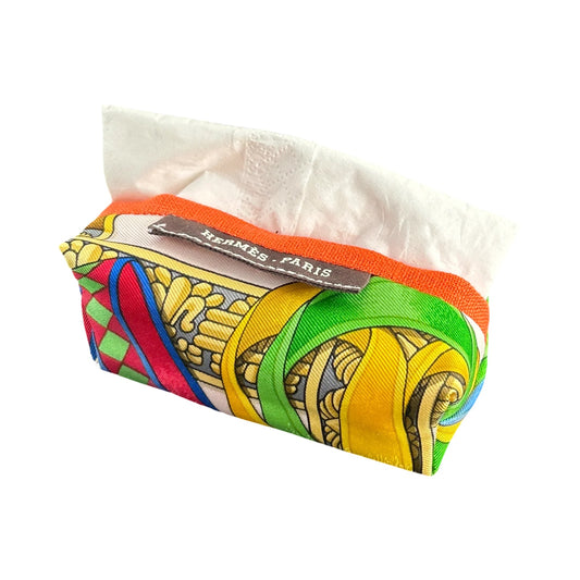 VLU - Rubans Du Cheval Fuchsia Vintage Scarf Tissue Pouch