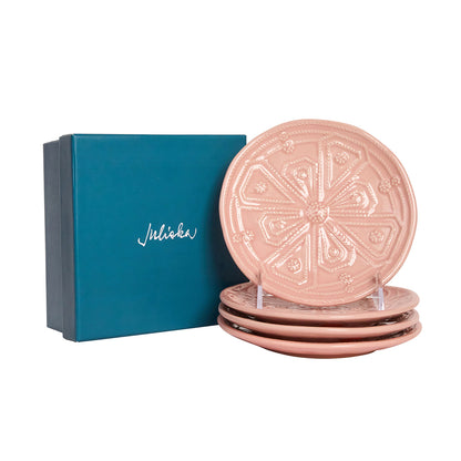 JLK Jardins du Monde - Blush - Cocktail Plate - Assorted Set/4