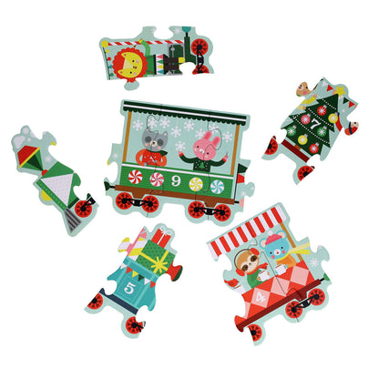 CHB Christmas Train Shaped Floor Puzzle