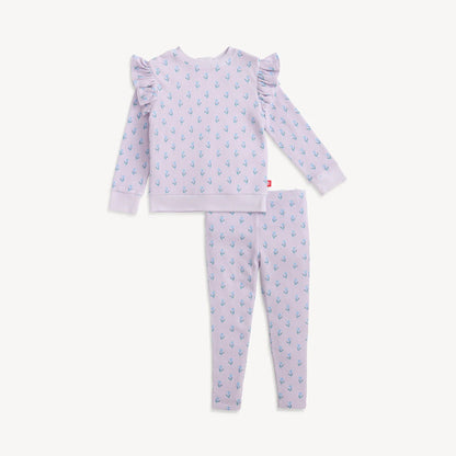 Lavender Floral - Waffle Pajamas