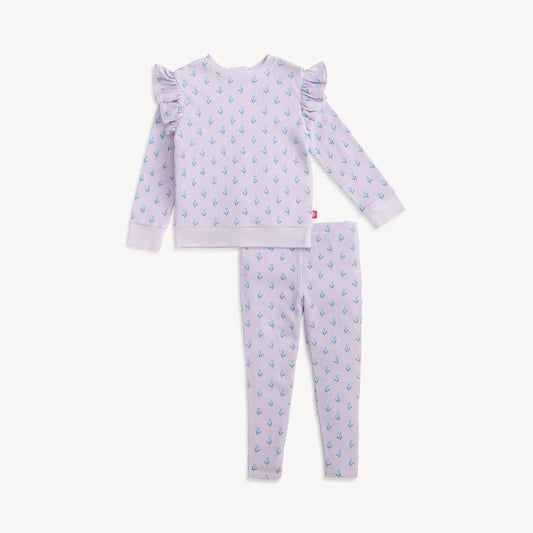 Lavender Floral - Waffle Pajamas