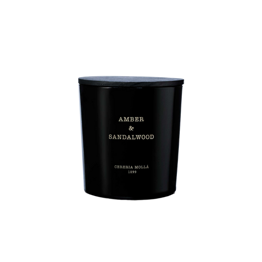 CRM Amber & Sandalwood - Black 3 Wick Candle 21 oz