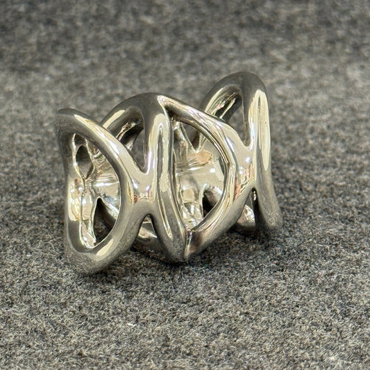 Double Open X Sterling Silver Bead (Retired)