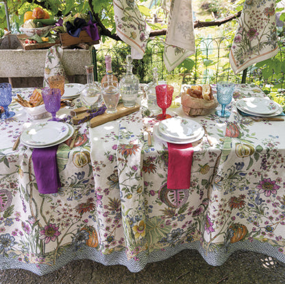 Biloba Linen Tablecloth - Rectangular - 67" X 106"