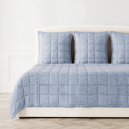 Panama Coverlet in Marine - Queen 96x98