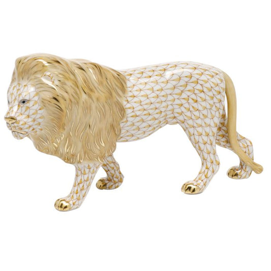 HND Figurine - Standing Lion - Butterscotch