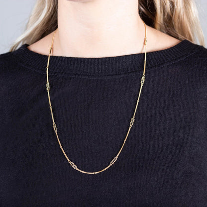 Textile Station Black Diamond Necklace in 18k Gold