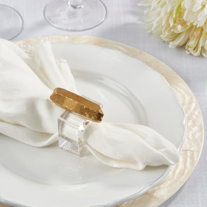 Unicorn Quartz Napkin Ring - Set of 4