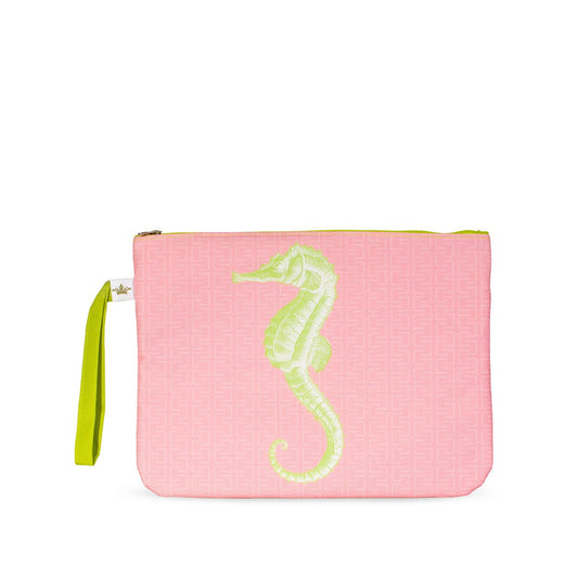 TRS Seahorse Wet/Dry Bag - Pink/Green - 12x9