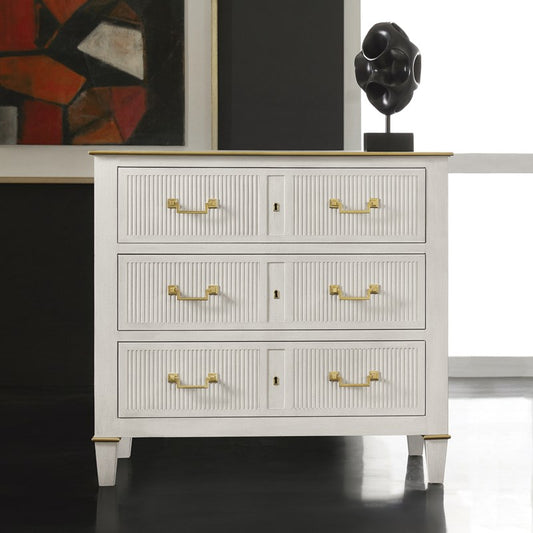 MHF Copenhagen Bedside Chest - Antique White 35w x 20d x 34h