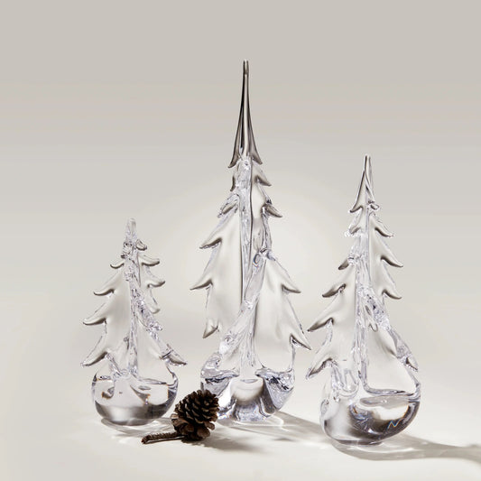Simon Pearce Glass Evergreen Tree - Vermont Twist Collection -