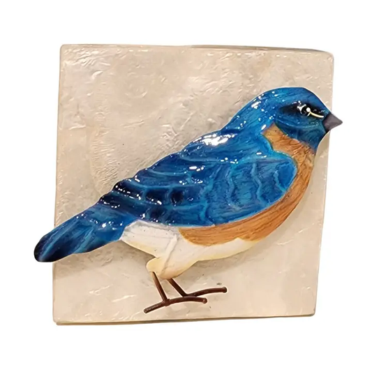 Capiz Box with 3D Bird 3"