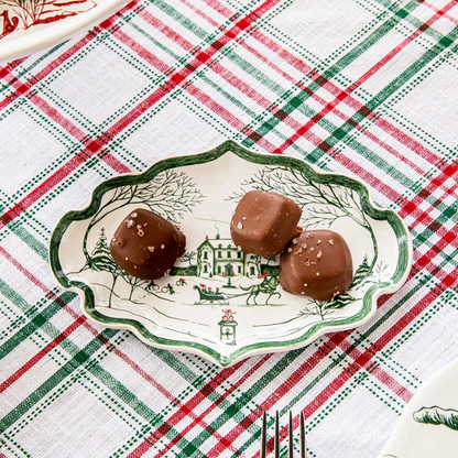 Country Estate - Winter Frolic - Evergreen - Gift Tray 7.25"