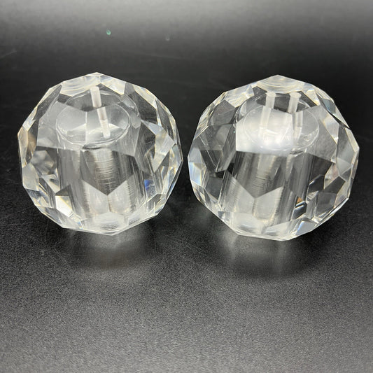 Round Crystal Salt & Pepper Shakers