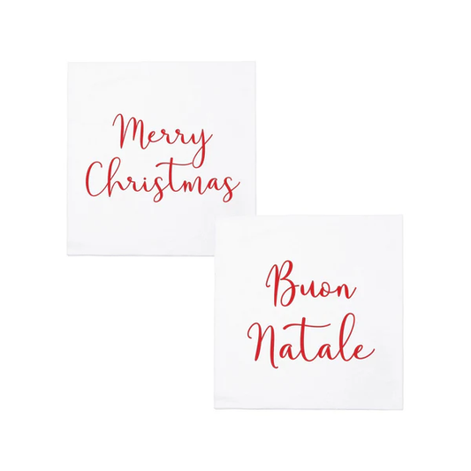VTR Papersoft - Merry Christmas/Buon Natale Cocktail Napkins