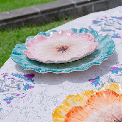 Elisabetta - Dessert Plate - Pink Flower 7.75"